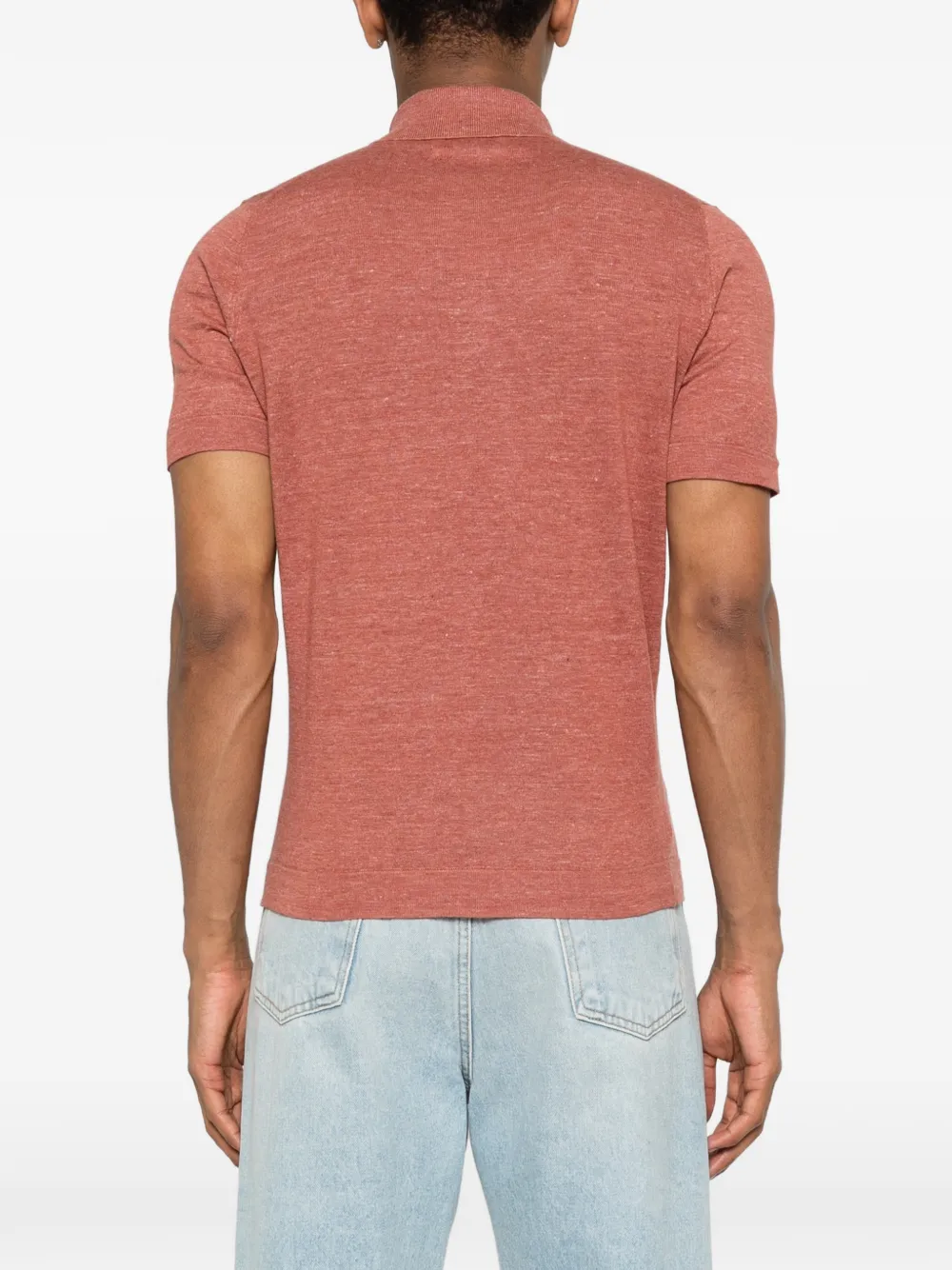 Brunello Cucinelli Poloshirt met knopen Bruin