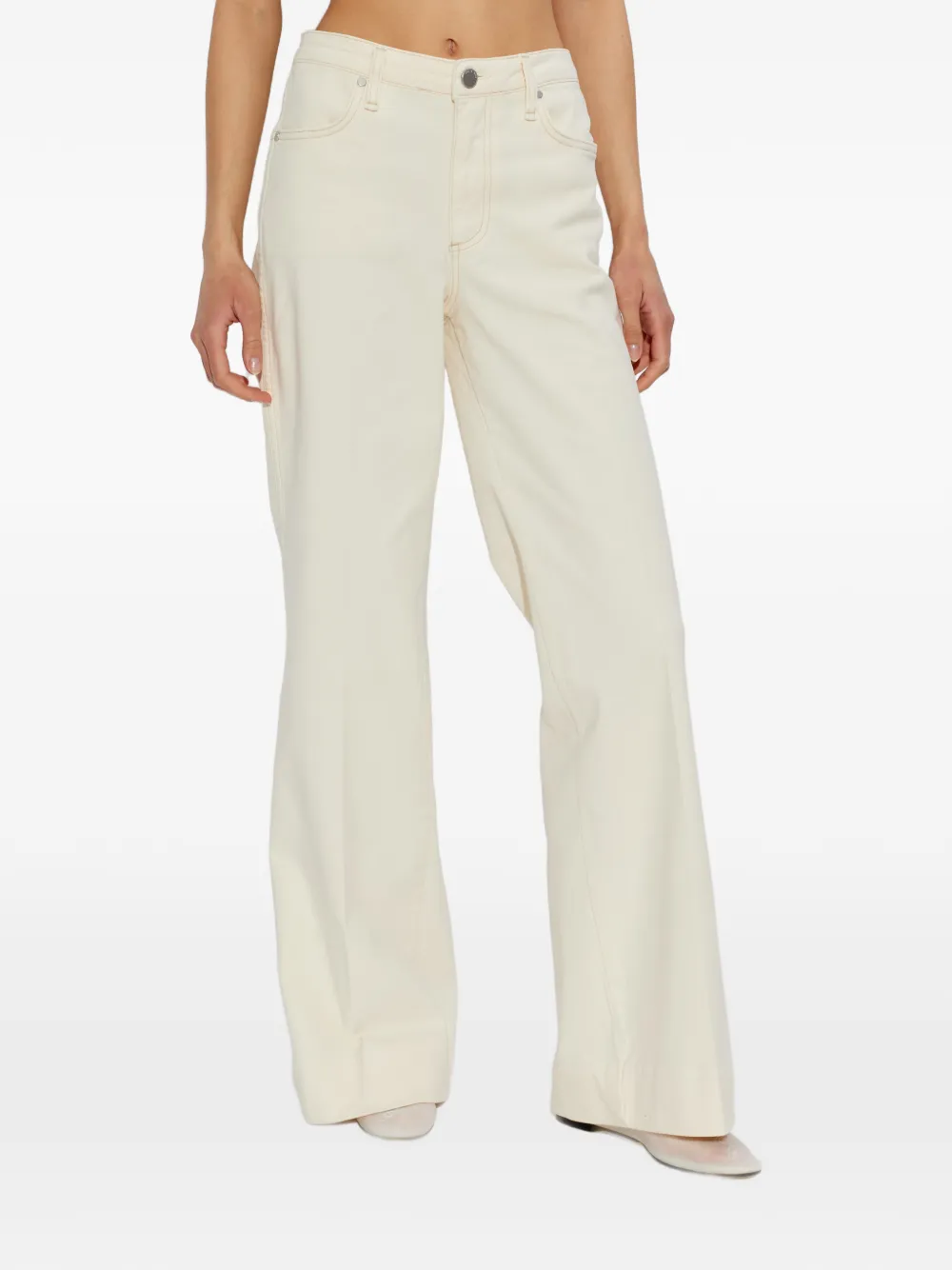  Rag & Bone Flared Cotton Trousers - Neutrals 