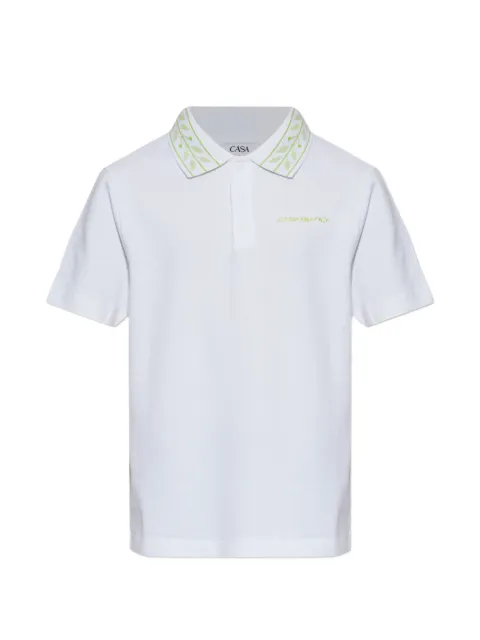 Casablanca embroidered logo polo shirt
