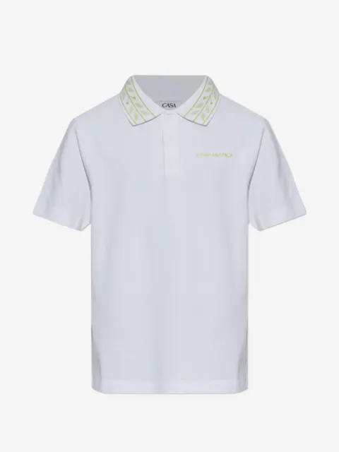 Casablanca embroidered logo polo shirt
