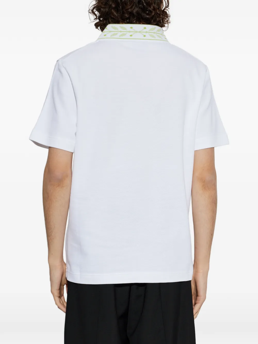 Casablanca Poloshirt met geborduurd logo Wit