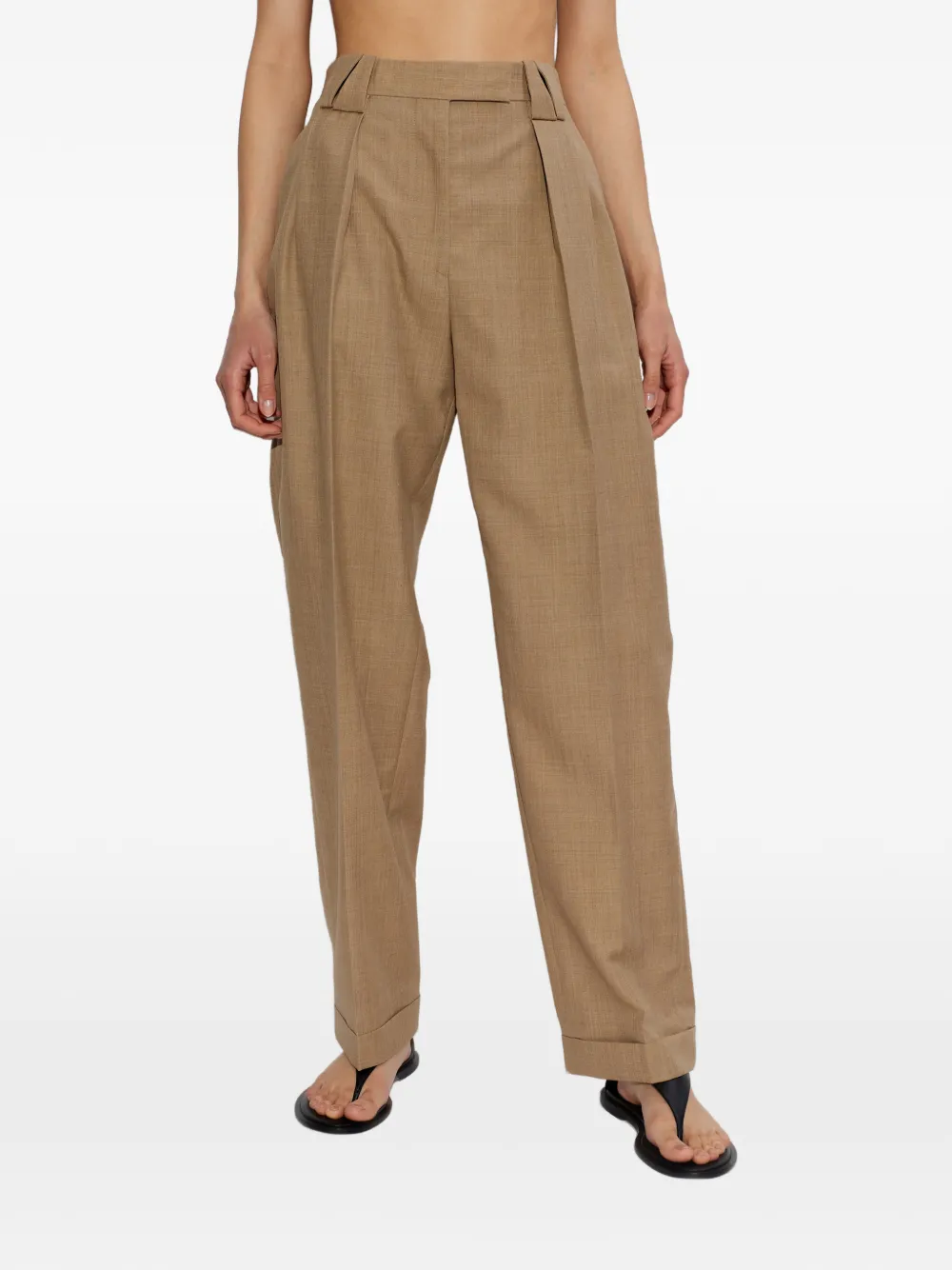  Versace Pantaloni Con Polsini Plissettati - Toni Neutri 