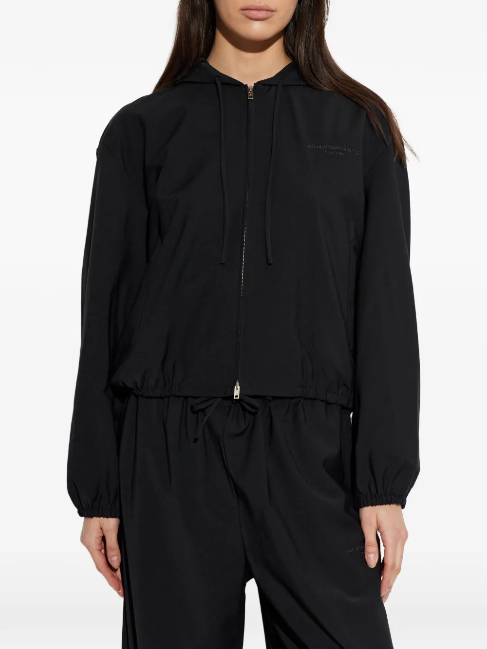 Alexander Wang Hoodie met rits Zwart