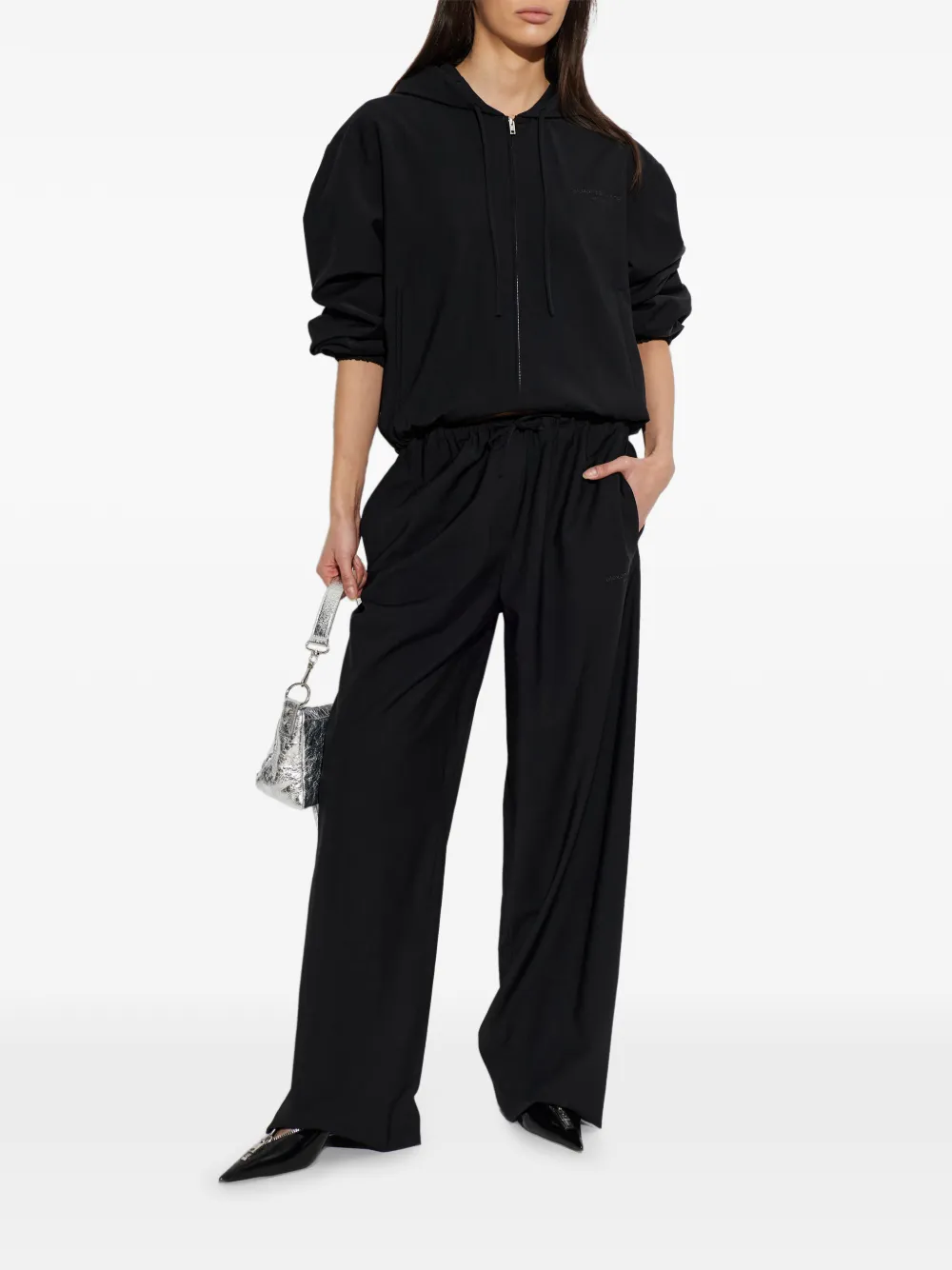 Alexander Wang Hoodie met rits Zwart