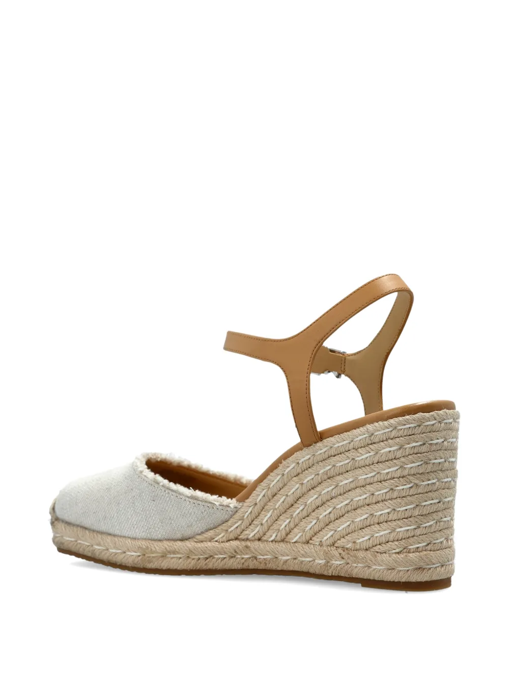 Michael Kors Espadrilles met enkelbandje en franje Beige