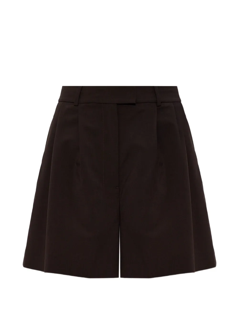 Lacoste pleated-design tailored shorts - Marrone