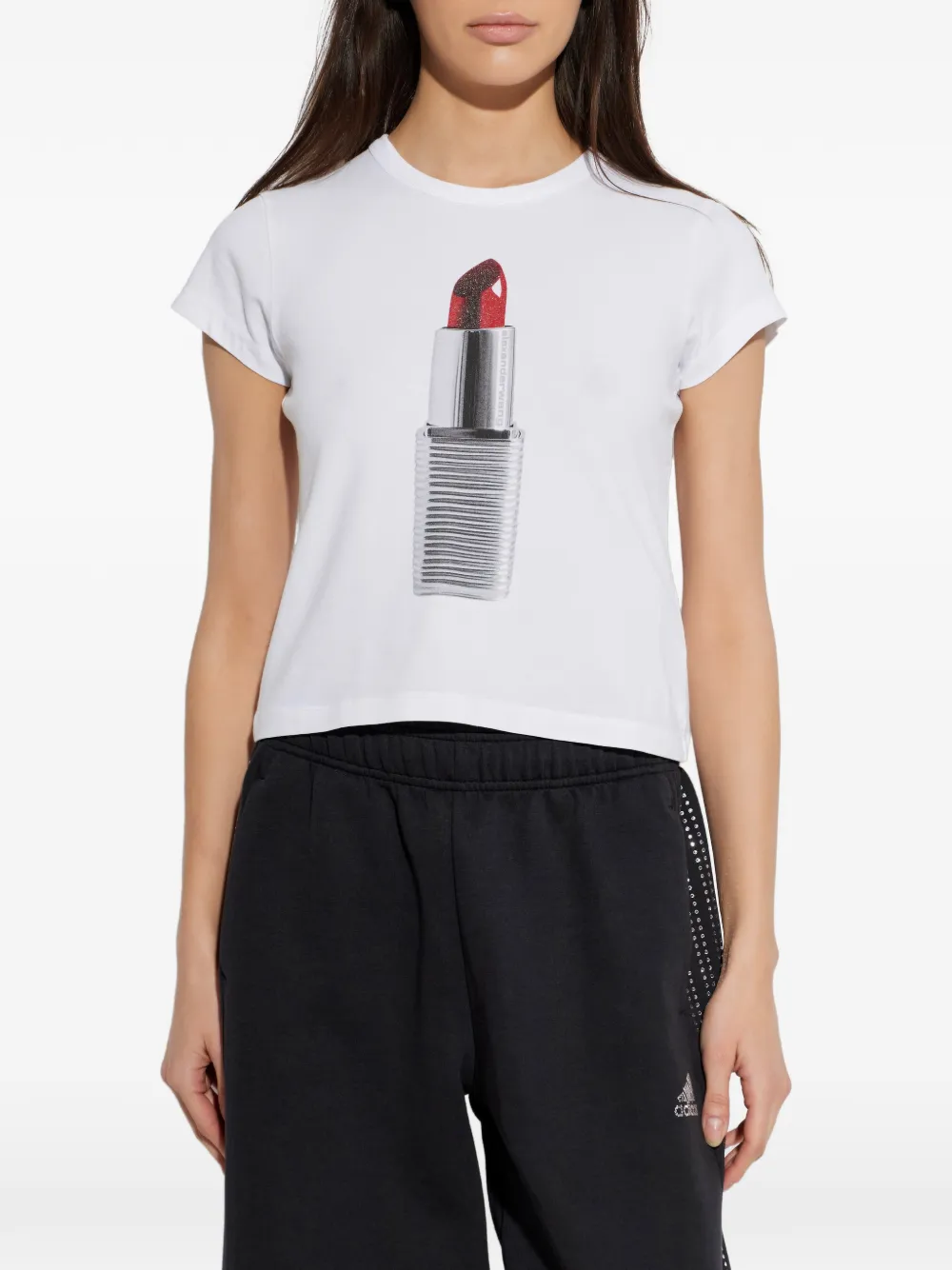 Alexander Wang Lipstick Baby T-shirt Wit
