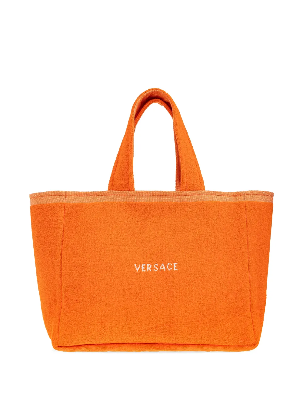 Versace Medusa badstof strandtas met jacquard Oranje