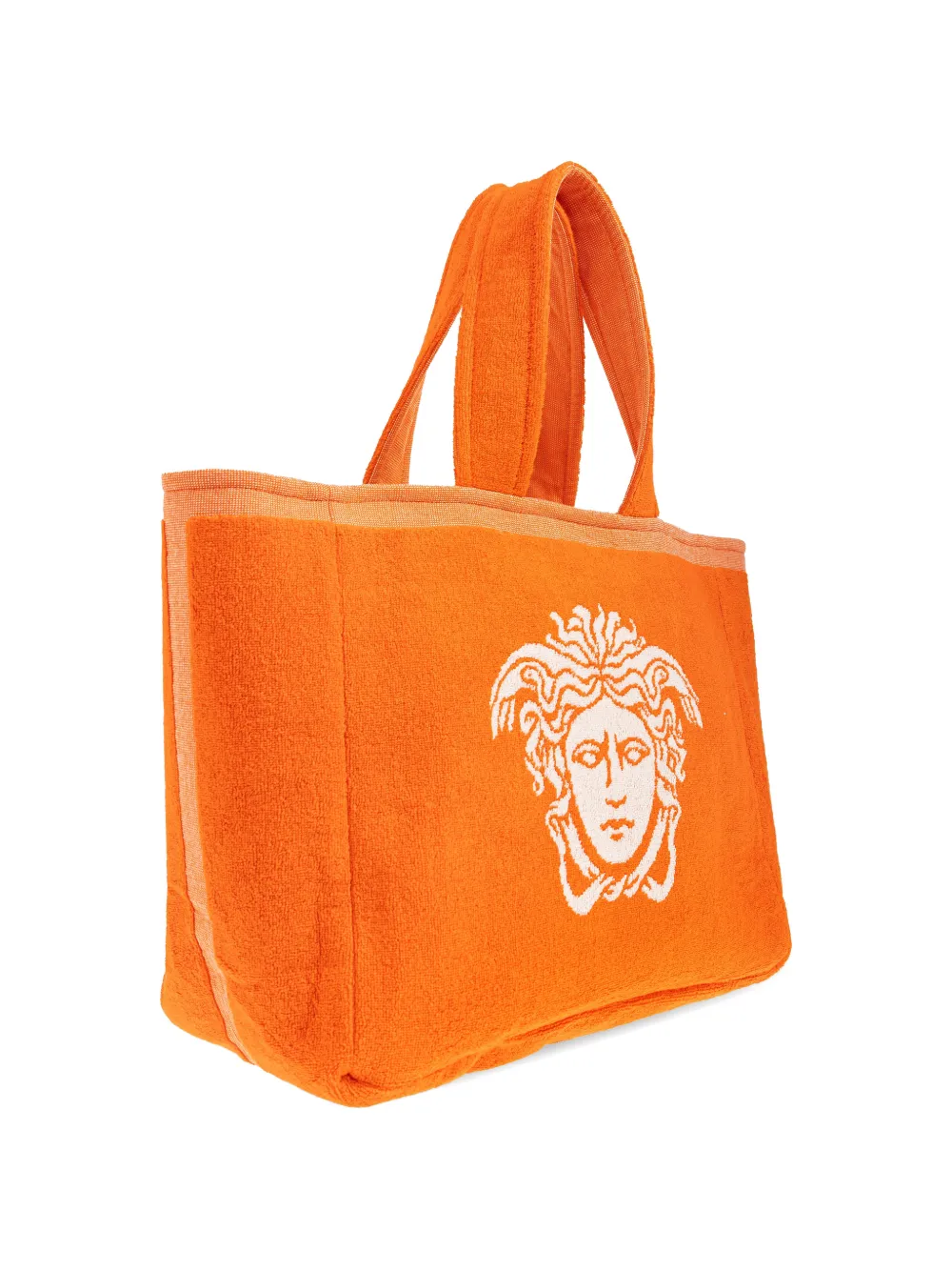 Versace Medusa badstof strandtas met jacquard Oranje