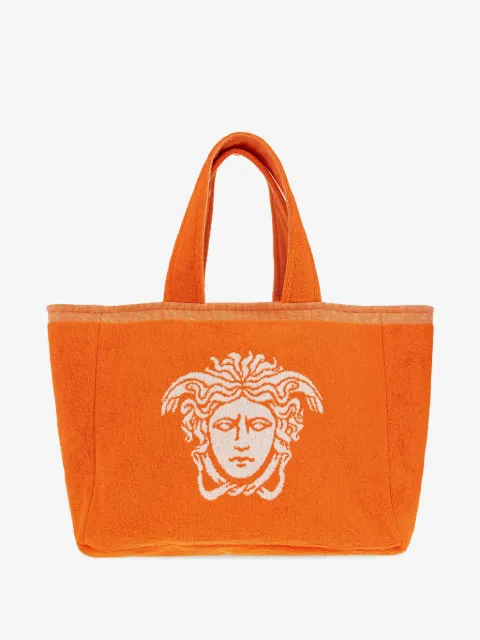 Versace cotton-terry jacquard tote