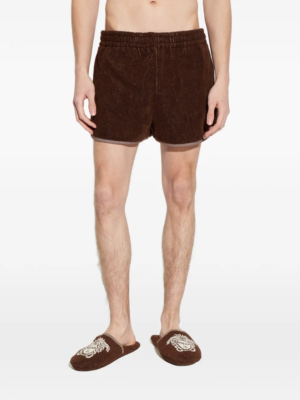 Versace Home Shorts met badstof afwerking Bruin