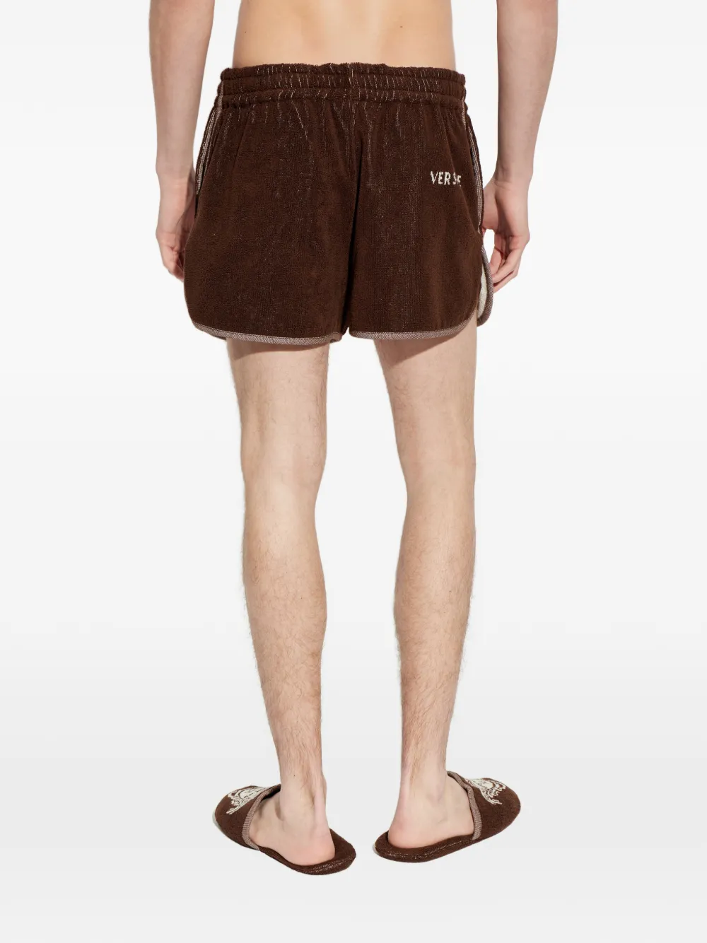 Versace Home Shorts met badstof afwerking Bruin