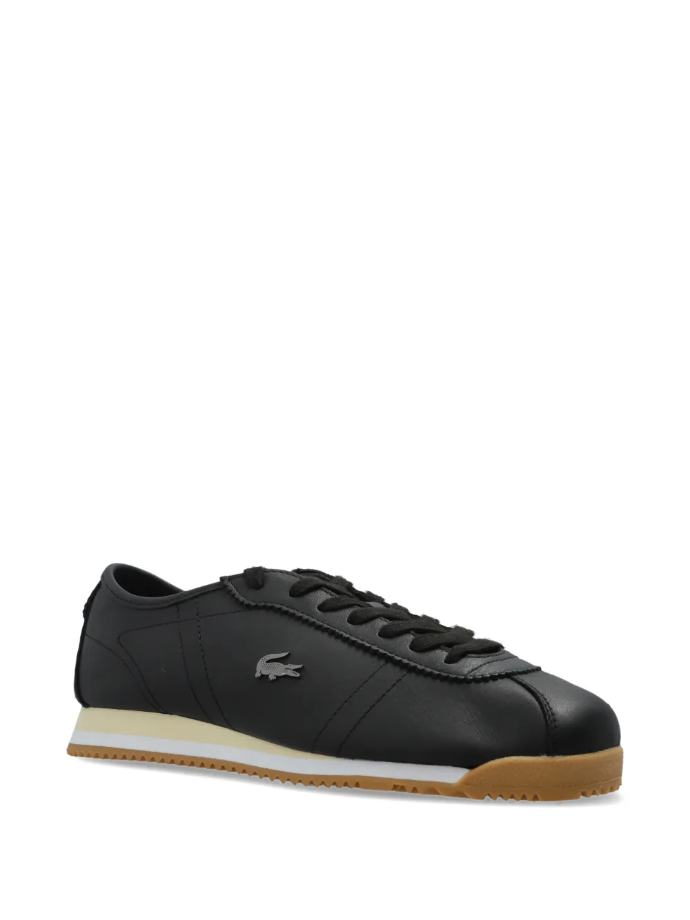 Lacoste Low-top leren sneakers Zwart
