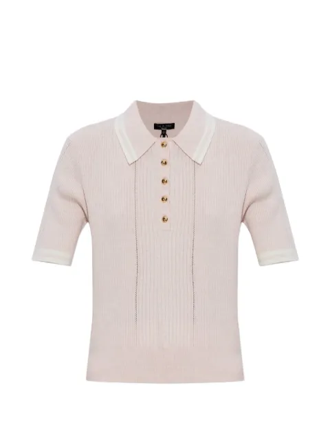 rag & bone Laurie ribbed button polo top