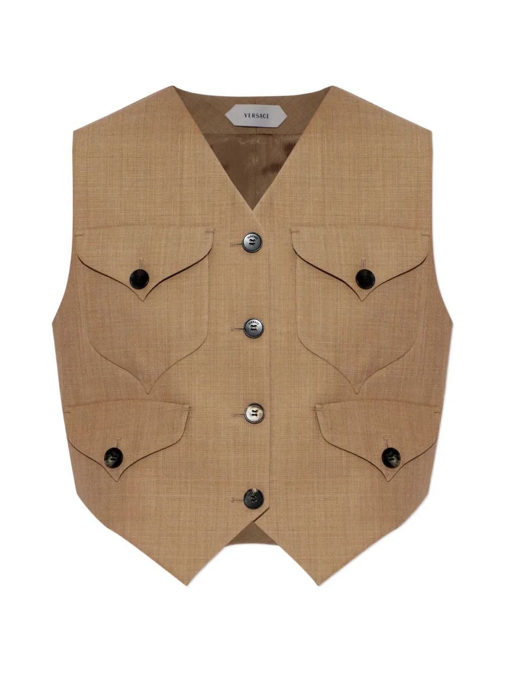 Versace wool waistcoat - Brown