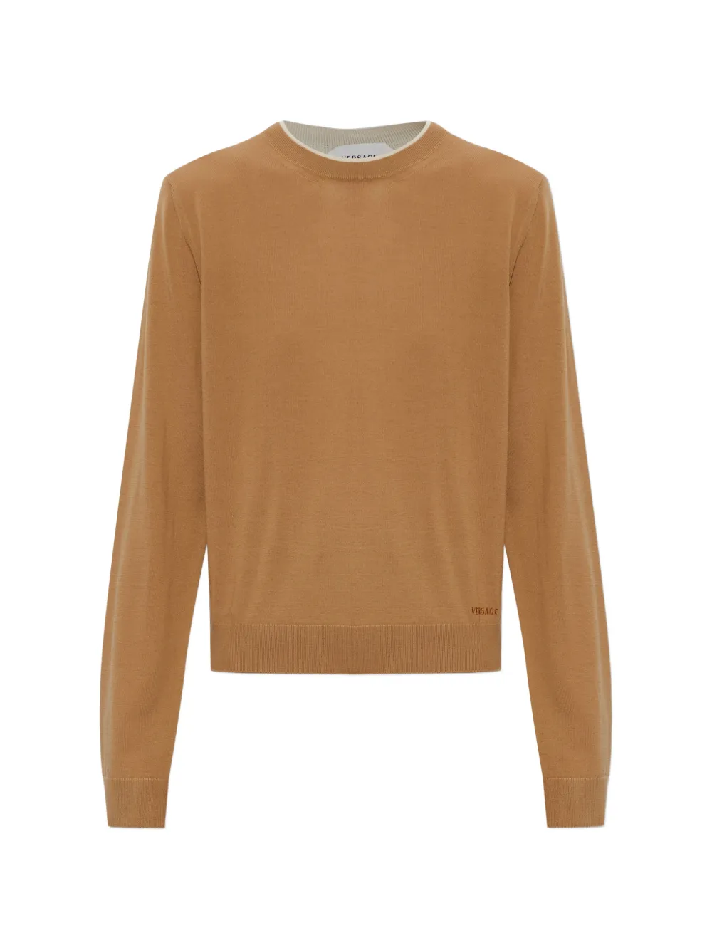 Versace logo-embroidered jumper - Toni neutri