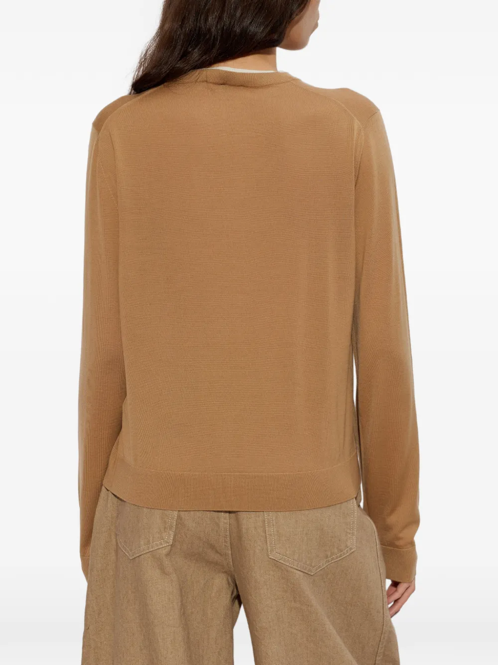 Versace Trui met geborduurd logo Beige