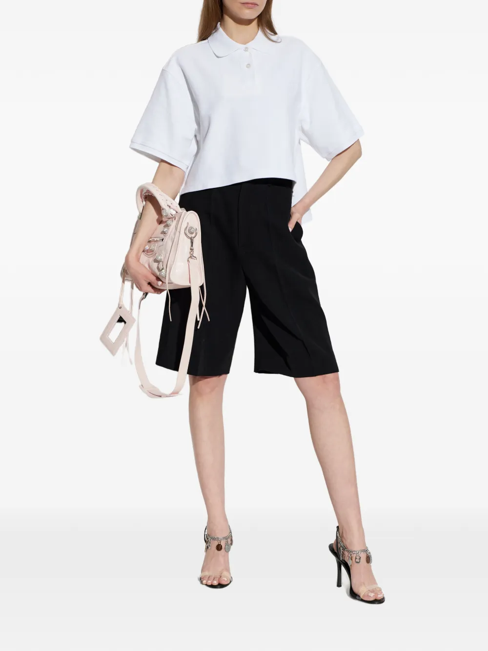 Alexander Wang Asymmetrische oversized polotop Wit