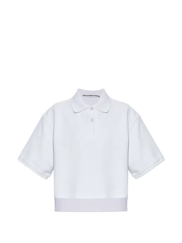 Alexander Wang ポロシャツ ホワイト S Alexander Wang Camisa Polo Oversized high-low | Branco | FARFETCH BR