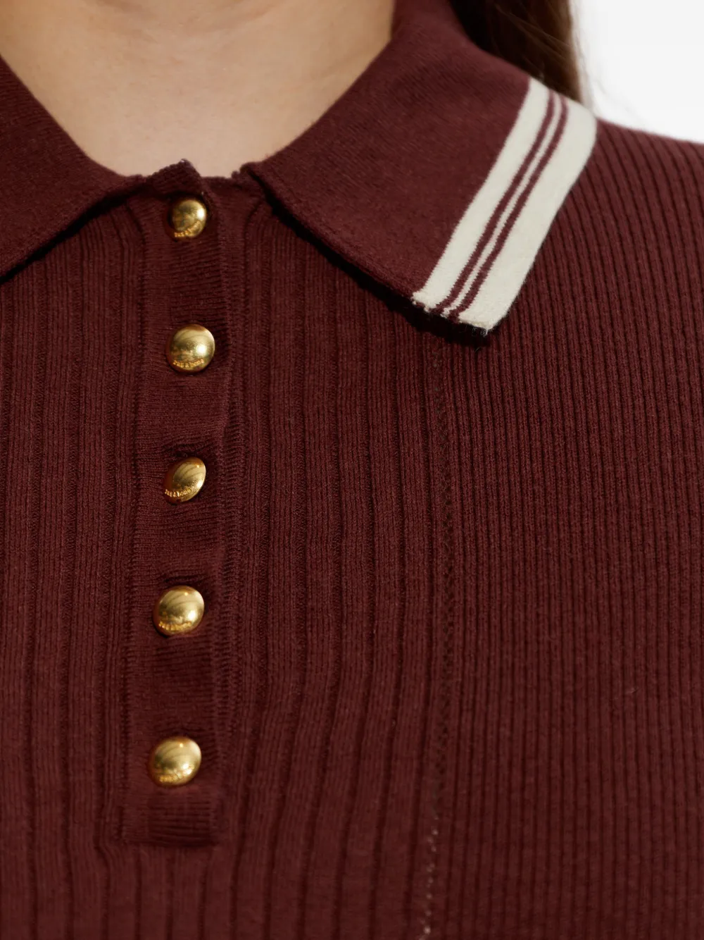 rag & bone Laurie poloshirt Rood