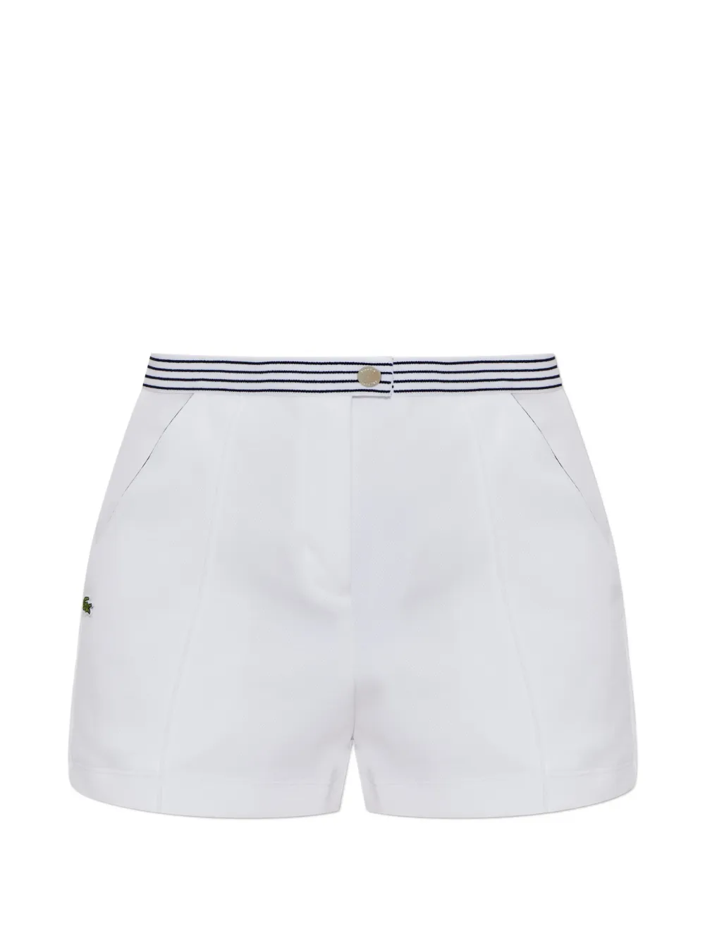 Lacoste striped-waistband shorts - Bianco