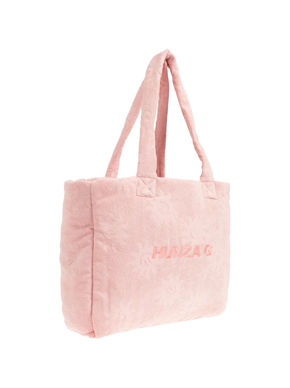 Hunza G Sunny Towelling Tote Beach Bag In Pink