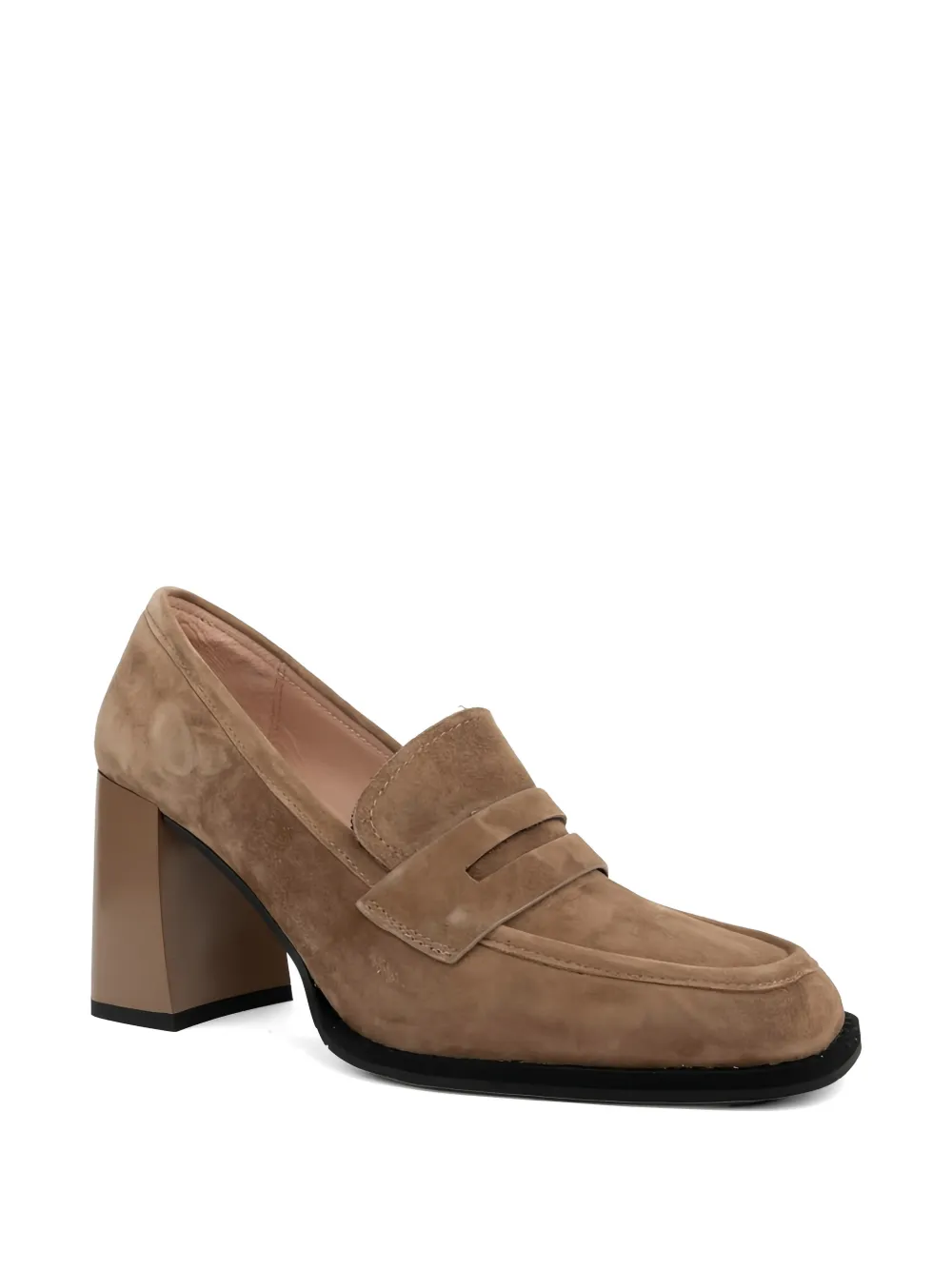  Linda Baumann Block Heel Loafers - Neutrals 
