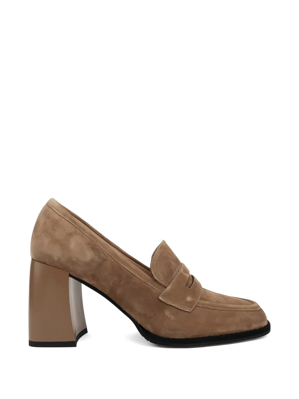 LINDA BAUMANN block heel loafers - Toni neutri