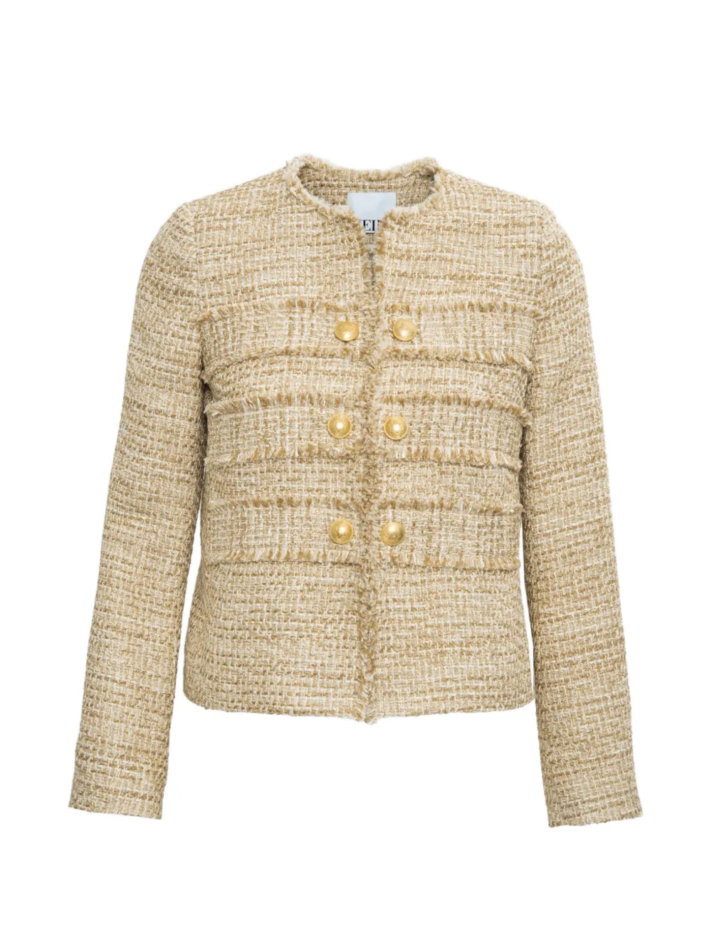 WEILL PARIS fringed tweed jacket - Toni neutri