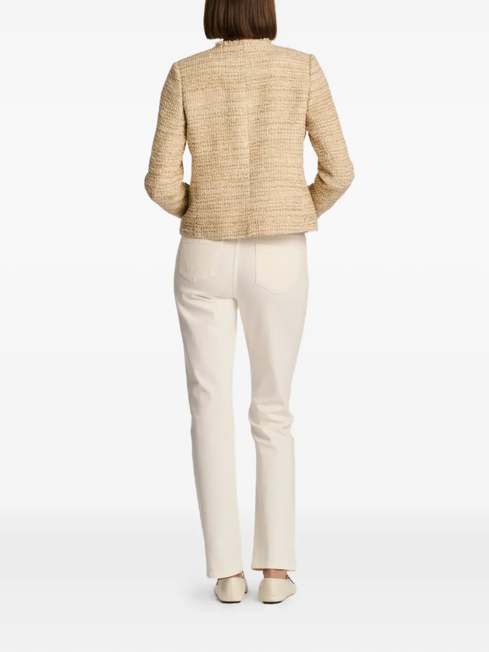  Weill Paris Fringed Tweed Jacket - Neutrals 