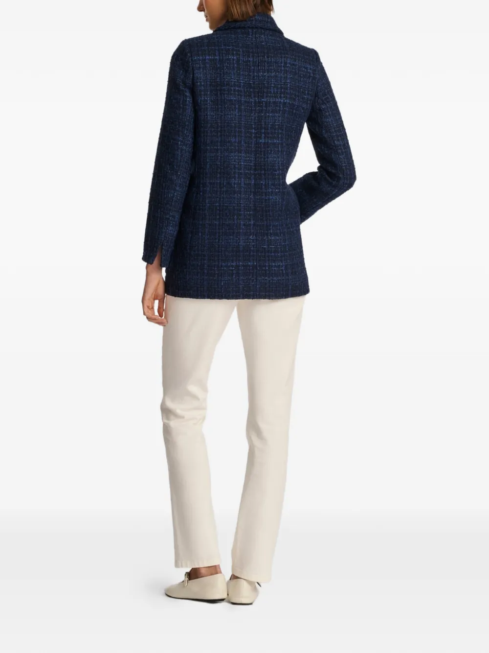  Weill Paris Tweed Trim-detail Blazer - Blue 