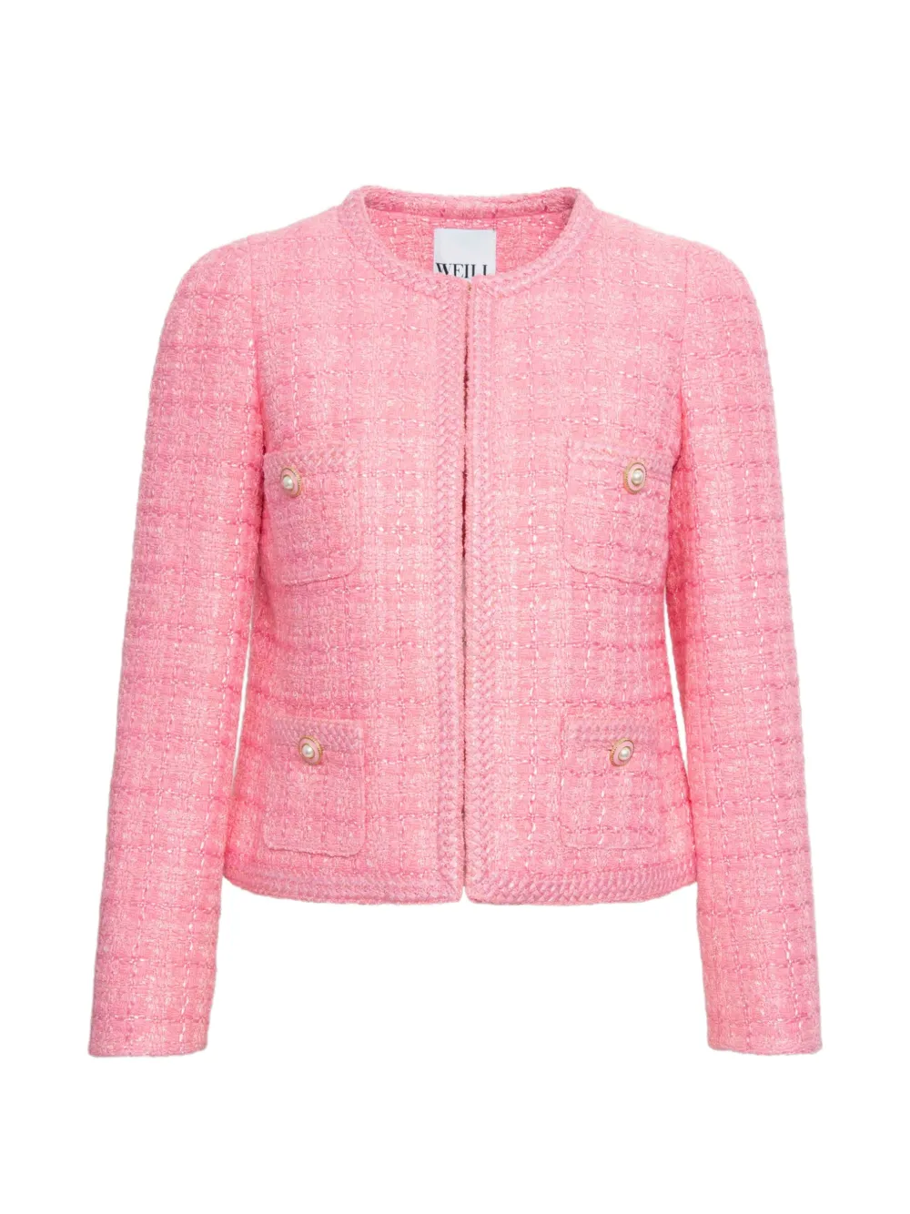 WEILL PARIS tweed braid jacket - Rosa