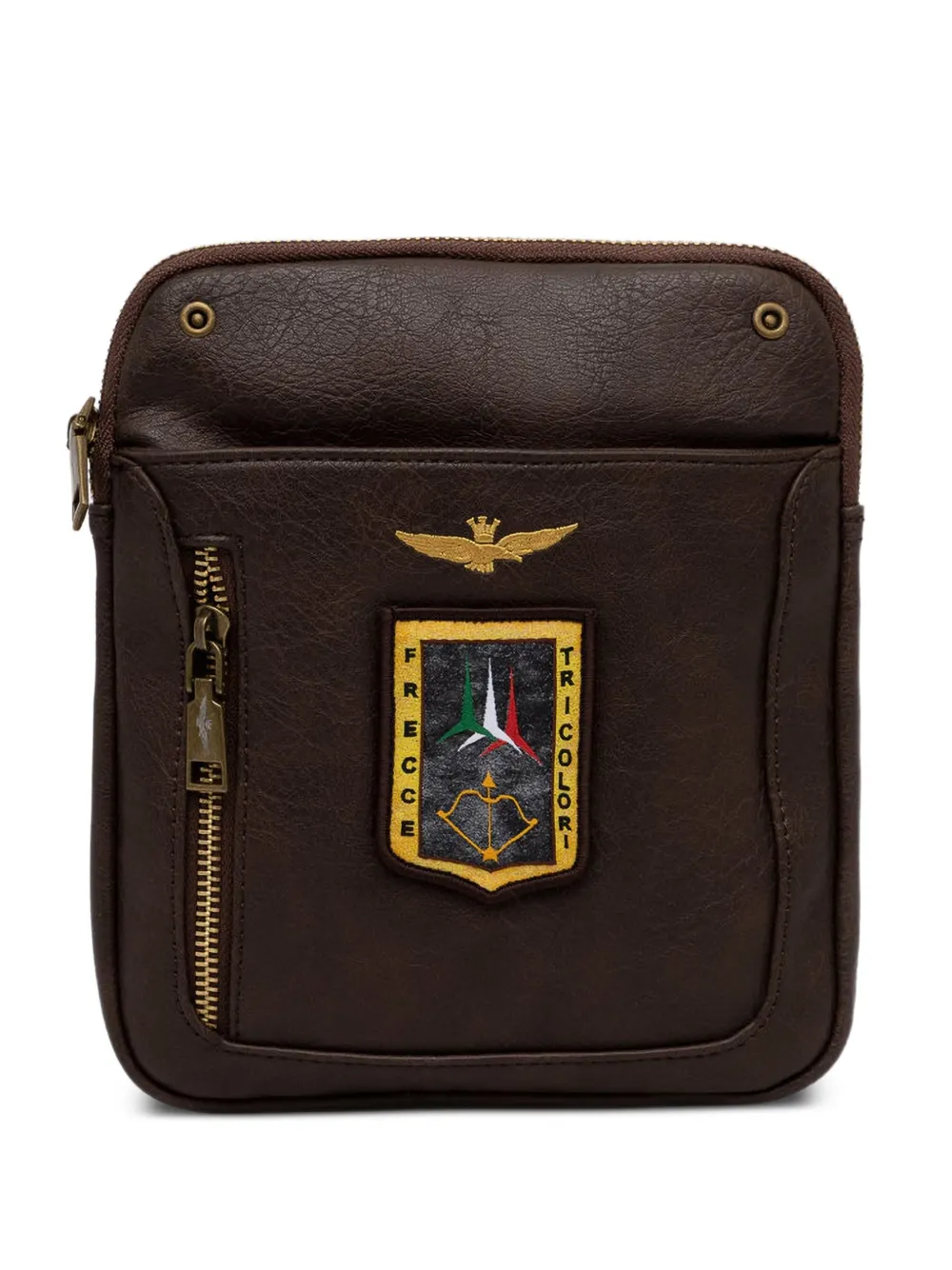 Aeronautica Militare Marsupio con zip - Marrone