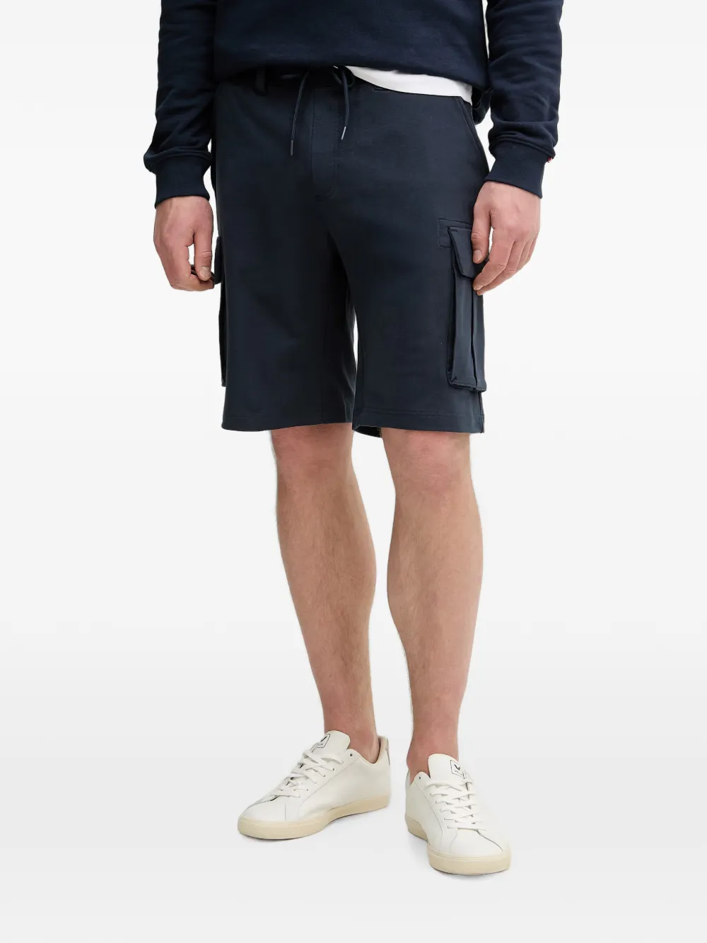 Aeronautica Militare Cargo-Shorts mit Logo-Patch - Blau
