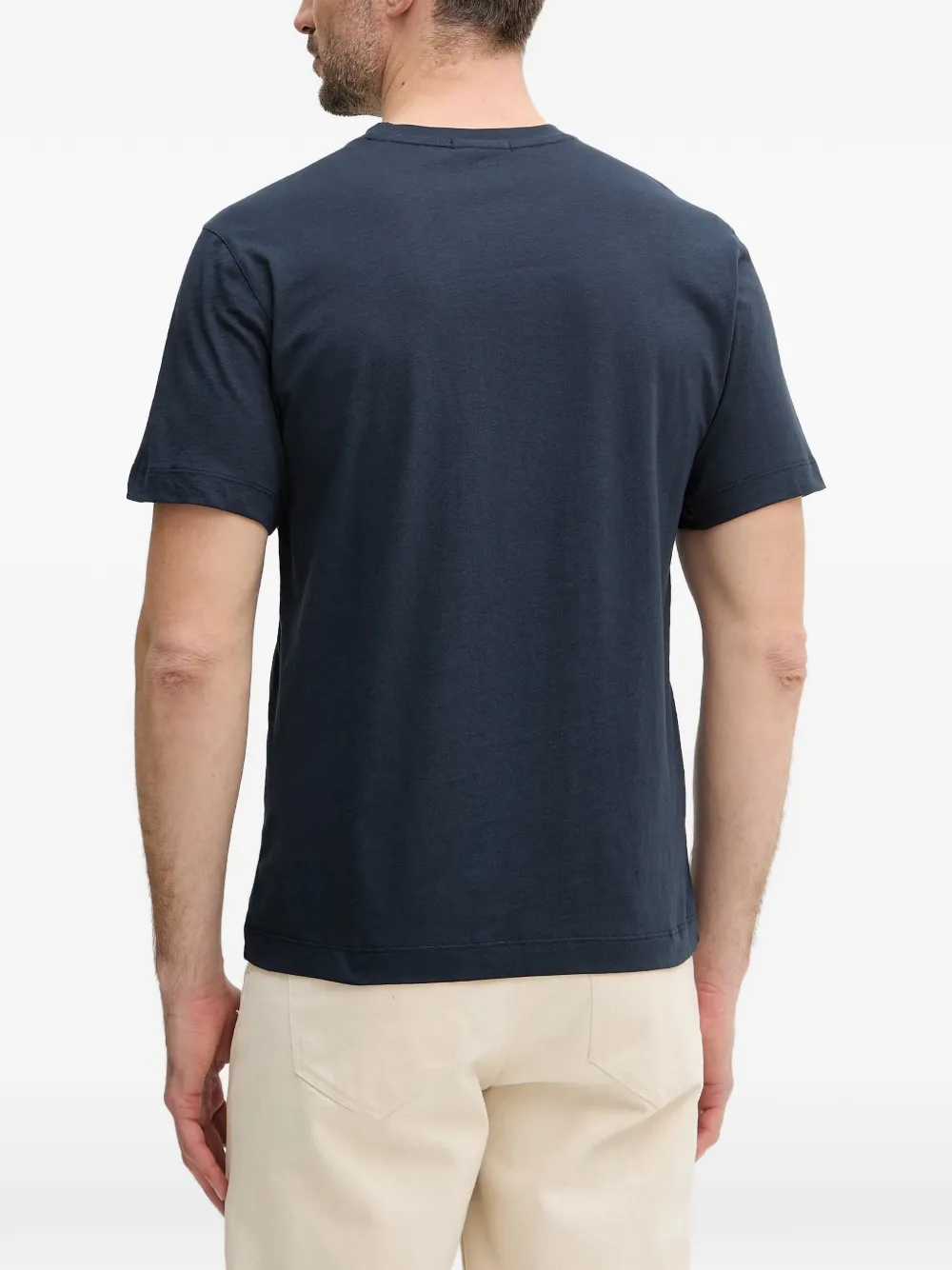 Aeronautica Militare T-shirt met geborduurd logo en borstzak Blauw