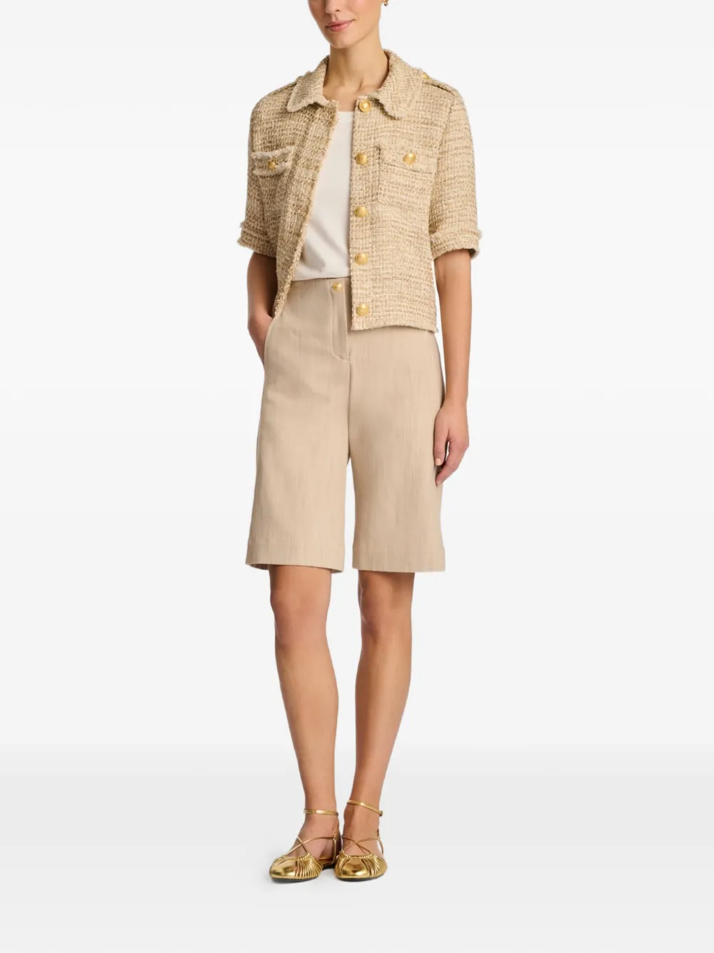  Weill Paris Tweed Buttoned Shirt - Neutrals 