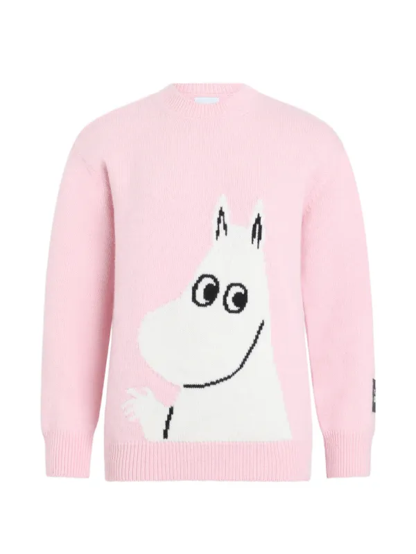 Patou X Moomin Crew-neck Sweater in Pink