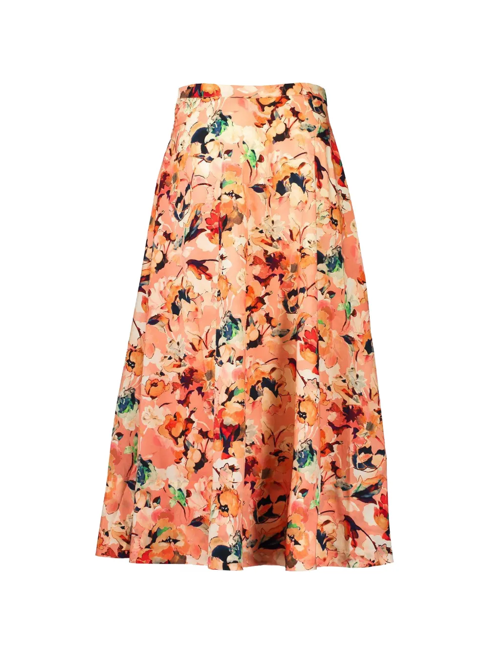  Ulla Johnson Sophea Floral Midi Skirt - Orange 