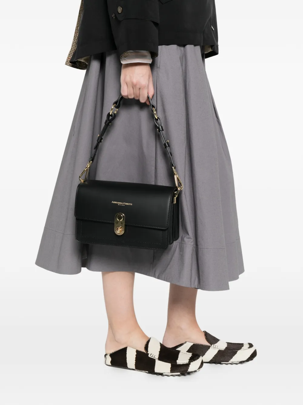  Adrianna Feretti Flap-closure Shoulder Bag - Black 