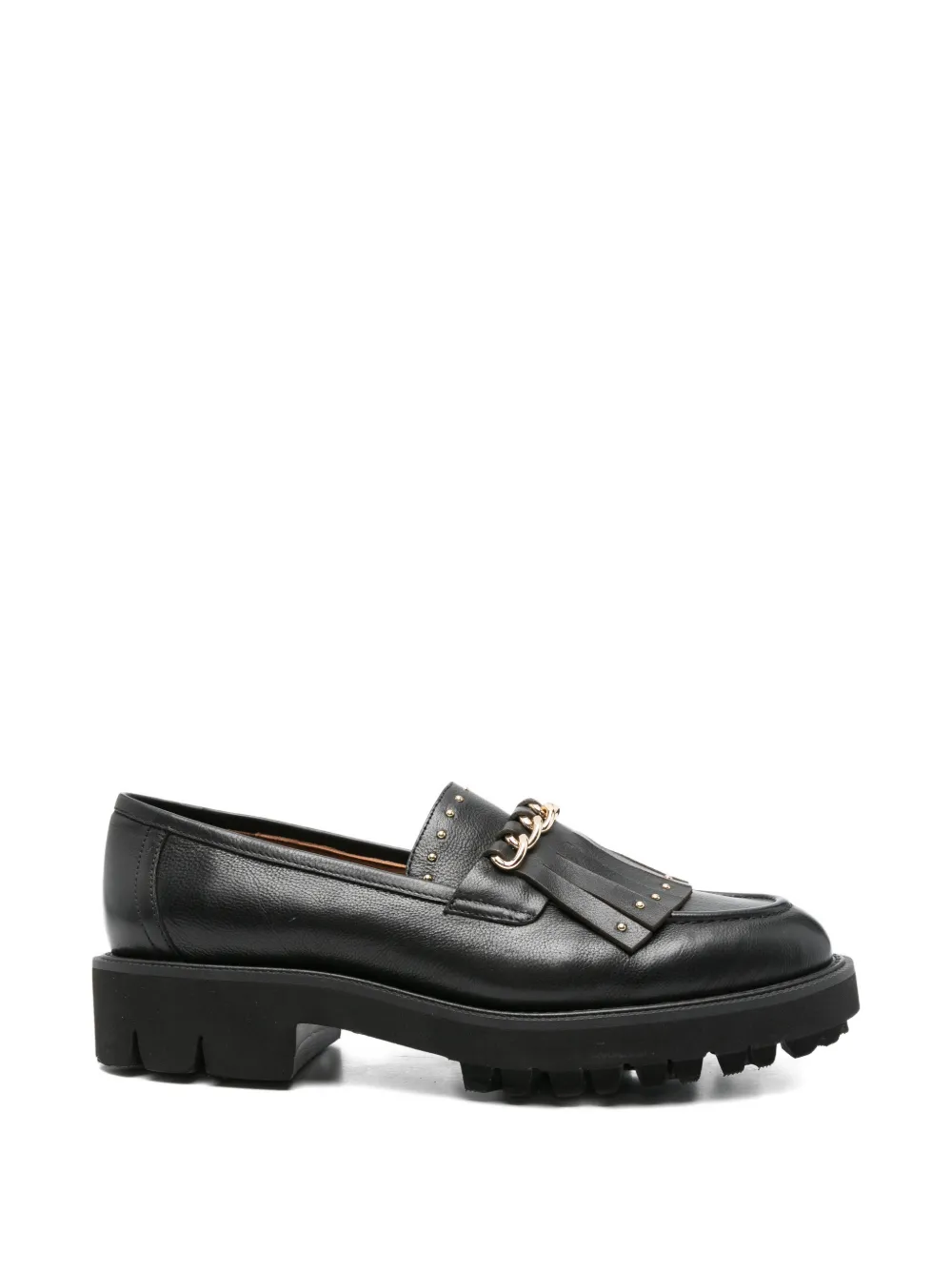 ADRIANNA FERETTI tassel chain loafers - Nero