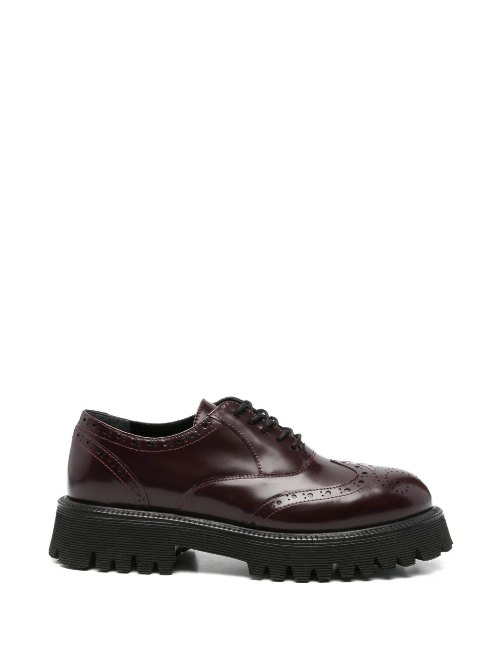 ADRIANNA FERETTI brogue tread-sole loafers - Rosso