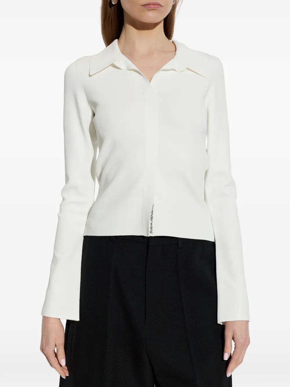 Alexander Wang Blouse met polokraag en lange mouwen Wit