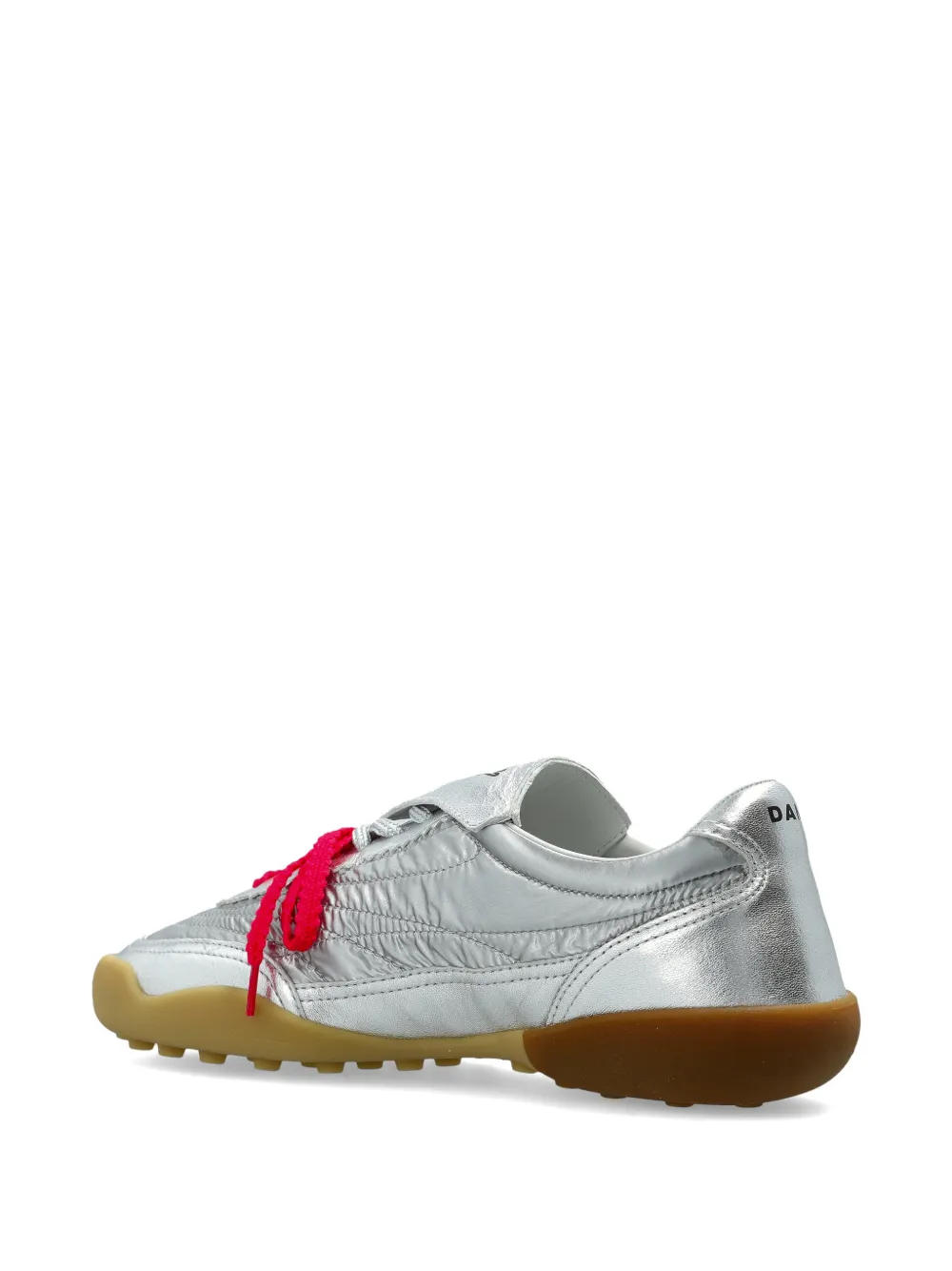 DSQUARED2 ruched leather sneakers Zilver