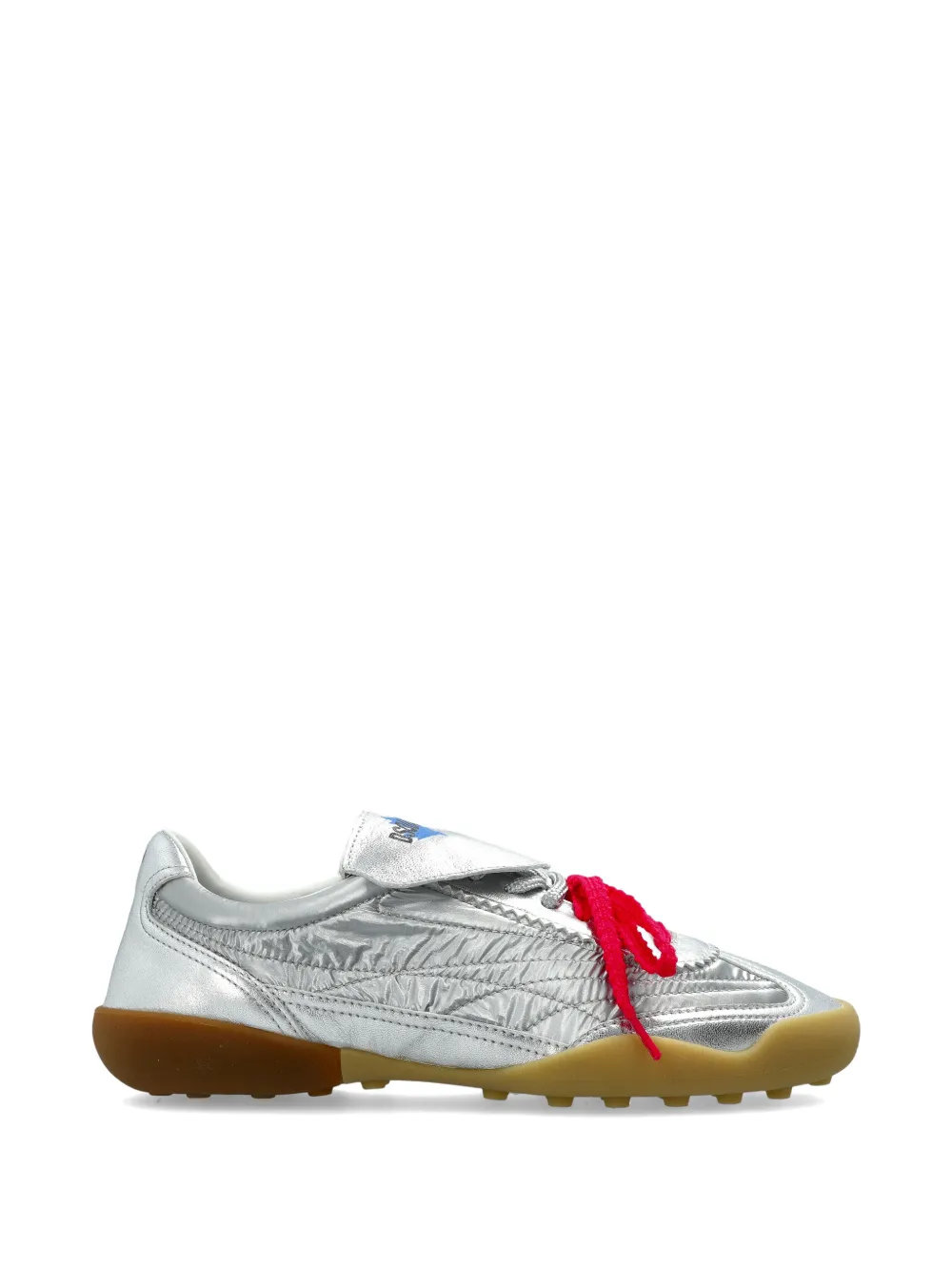 DSQUARED2 ruched leather sneakers Zilver