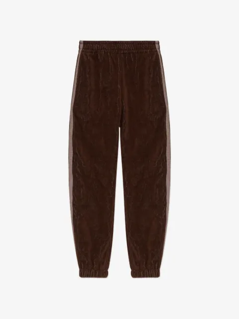 Versace side stripe cotton trousers
