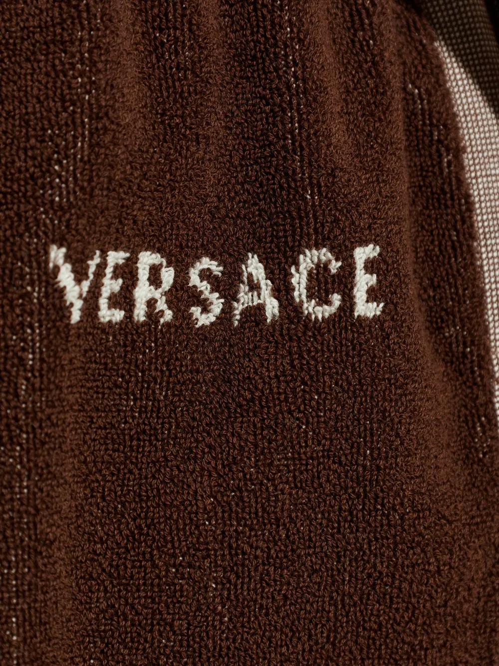 Versace Katoenen broek met zijstreep Bruin