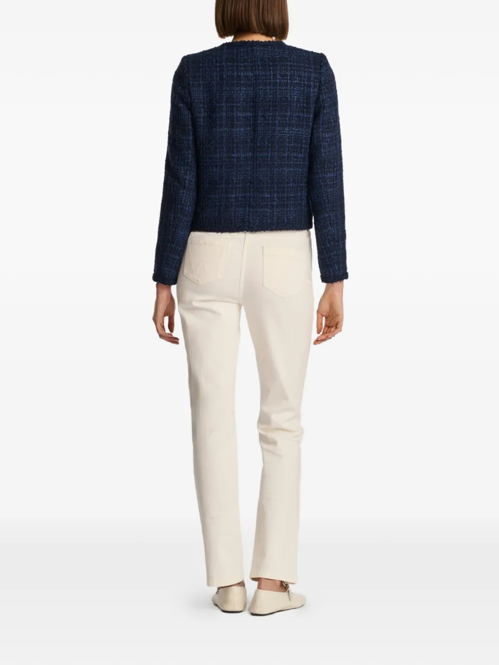  Weill Paris Braided-trim Tweed Jacket - Blue 