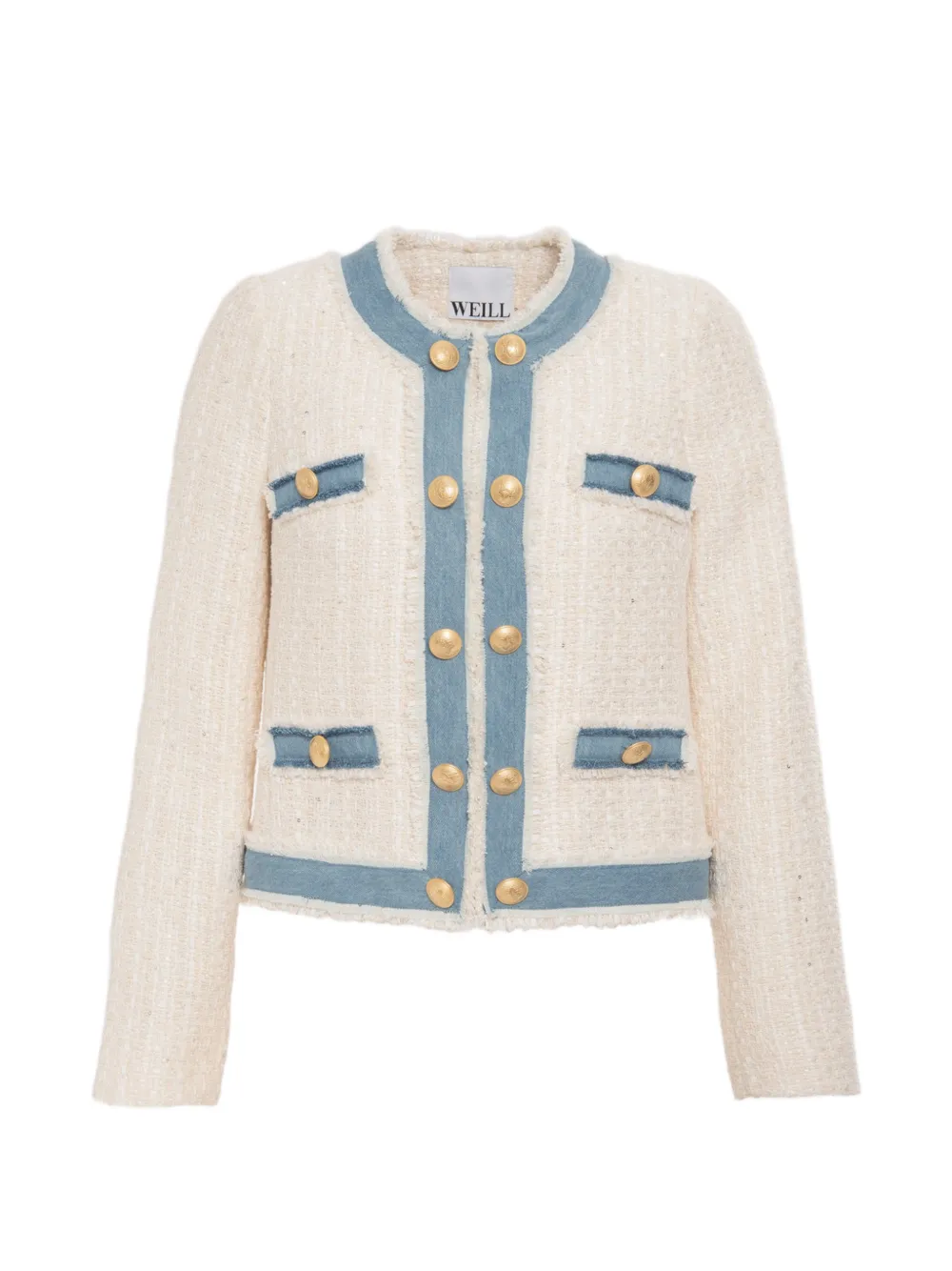 WEILL PARIS tweed denim jacket - Toni neutri