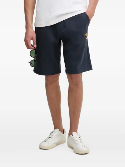 Aeronautica Militare embroidered drawstring-waist track shorts