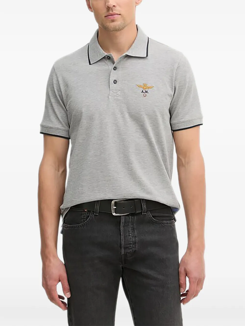 trim embroidery polo shirt